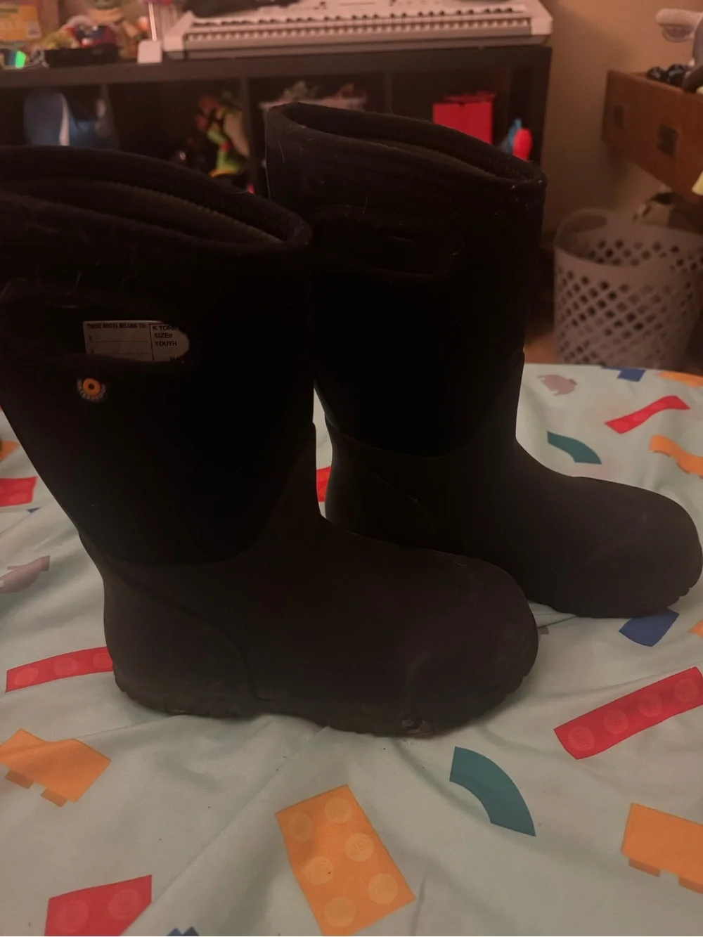 Bogs Black Youth Pull-On Neoprene Boots